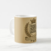 Wappen Veritas Intram Corona Coronam Latet Kaffeetasse (Vorderseite Links)