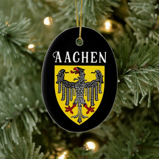 Wappen von Aachen, Deutschland Keramik Ornament (Baum)