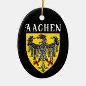Wappen von Aachen, Deutschland Keramik Ornament (Vorne)