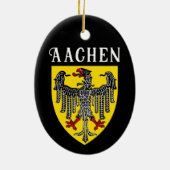 Wappen von Aachen, Deutschland Keramik Ornament (Hinten)