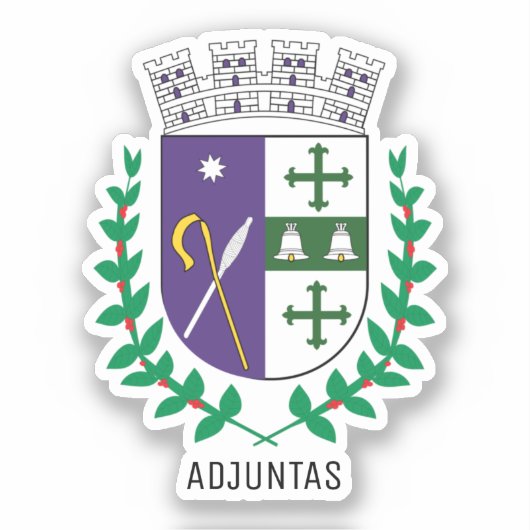 Wappen von Adjuntas, Puerto Rico Aufkleber (Vorderseite)