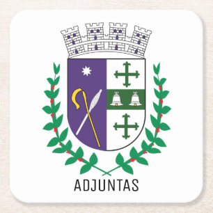 Wappen von Adjuntas, Puerto Rico Rechteckiger Pappuntersetzer