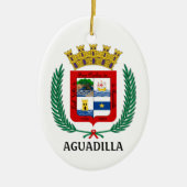 Wappen von Aguadilla, Puerto Rico Keramik Ornament (Vorne)