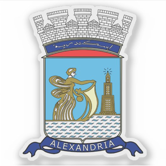 Wappen von Alexandria, Ägypten Aufkleber (Vorderseite)