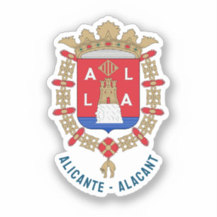 Wappen von Alicante - Alacant, Spanien Aufkleber