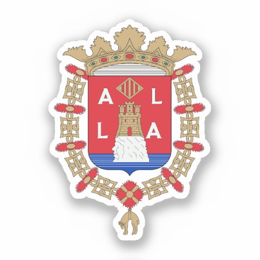 Wappen von Alicante, Spanien Aufkleber (Vorderseite)