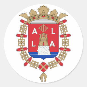 Wappen von Alicante, Spanien Runder Aufkleber