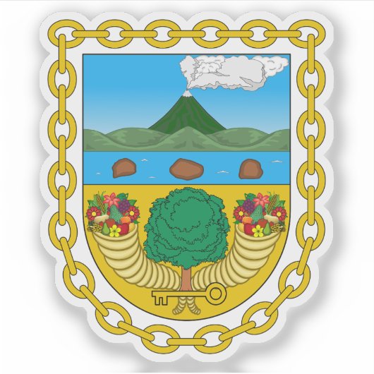 Wappen von Ambato, Ecuador Aufkleber (Vorderseite)