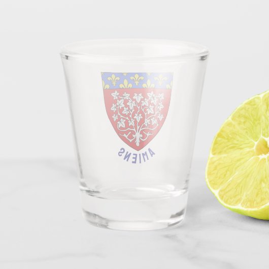 Wappen von Amiens, Frankreich Schnapsglas (Rückseite)