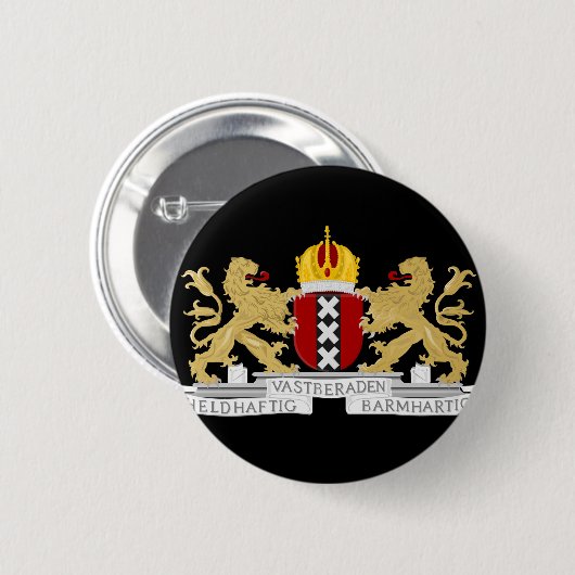 Wappen von Amsterdam Button (Vorne & Hinten)