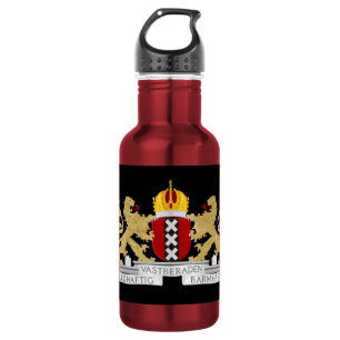 Wappen von Amsterdam Edelstahlflasche