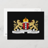 Wappen von Amsterdam Postkarte (Vorne/Hinten)