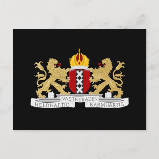Wappen von Amsterdam Postkarte (Vorderseite)