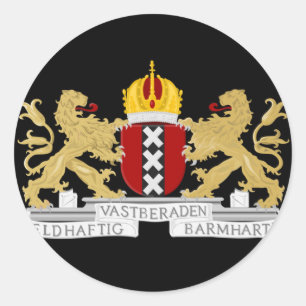 Wappen von Amsterdam Runder Aufkleber
