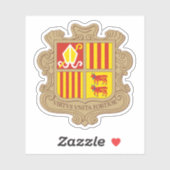 Wappen von Andorra Aufkleber (Blatt)
