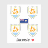 Wappen von Anguilla Aufkleber (Blatt)