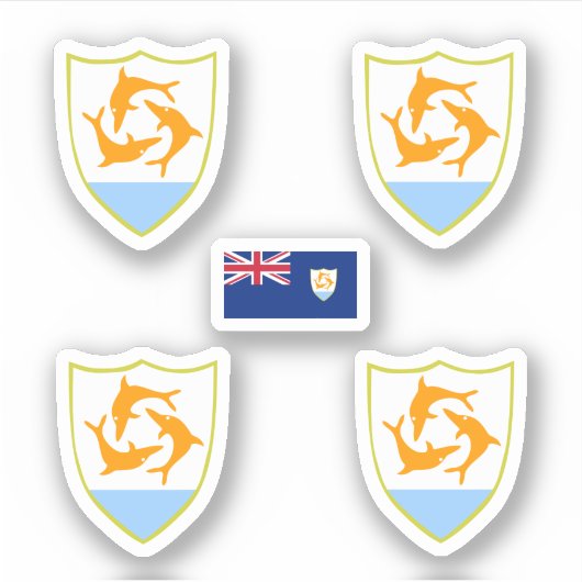 Wappen von Anguilla Aufkleber (Vorderseite)