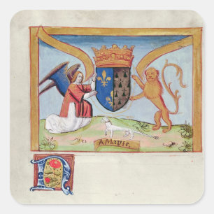 Wappen von Anne von Bretagne 1515 Quadratischer Aufkleber