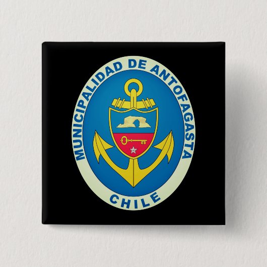 Wappen von Antofagasta, Chile Button (Vorderseite)