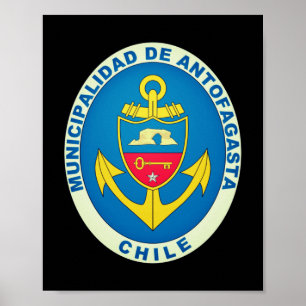 Wappen von Antofagasta, Chile Poster