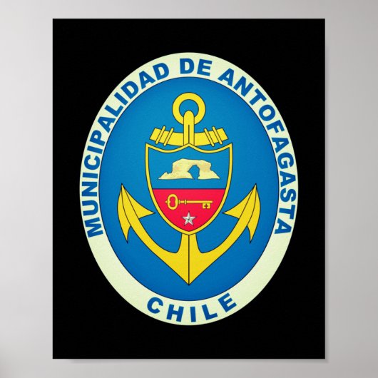 Wappen von Antofagasta, Chile Poster (Vorne)