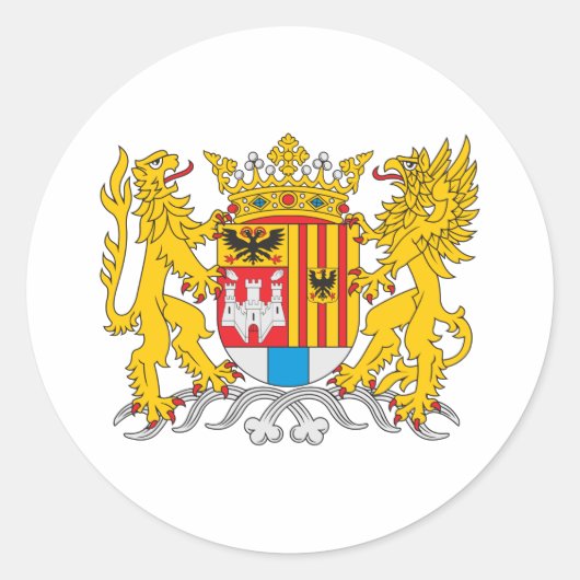 Wappen von Antwerpen Runder Aufkleber (Vorderseite)