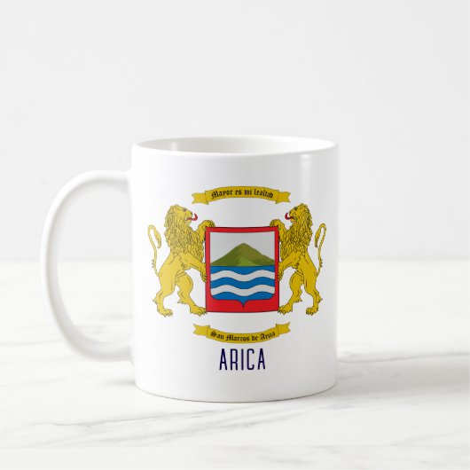 Wappen von Arica, Chile Kaffeetasse (Links)