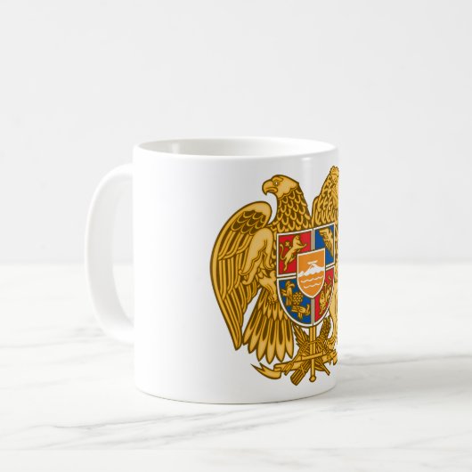Wappen von Armenien - armenisches Emblem Kaffeetasse (Vorderseite Links)