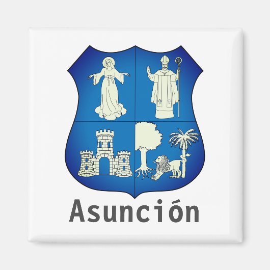 Wappen von Asunción, Paraguay Magnet (Vorne)