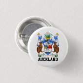 Wappen von Auckland, NZ Button (Vorne & Hinten)