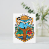 Wappen von Baja California Mexiko Offiziell Postkarte (Stehend Vorderseite)