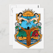 Wappen von Baja California Mexiko Offiziell Postkarte (Vorne/Hinten)