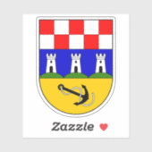 Wappen von Bakar, Kroatien Aufkleber (Blatt)