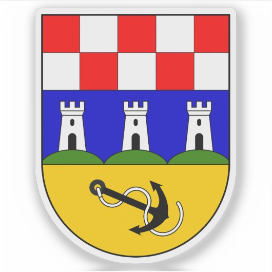Wappen von Bakar, Kroatien Aufkleber (Vorderseite)
