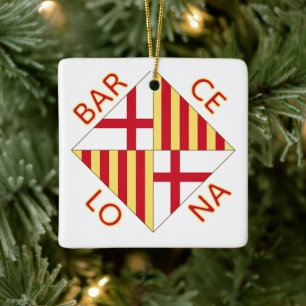 Wappen von Barcelona Keramikornament