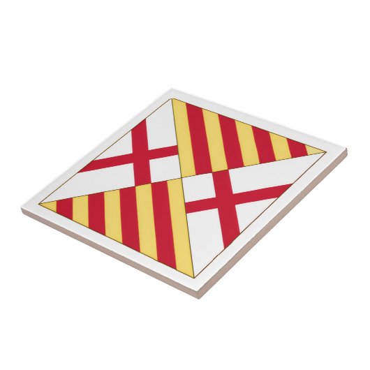 Wappen von Barcelona (ohne Krone) Fliese (Seite)
