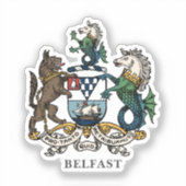 Wappen von Belfast Aufkleber (Vorderseite)