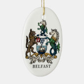 Wappen von Belfast Keramik Ornament (Rechts)