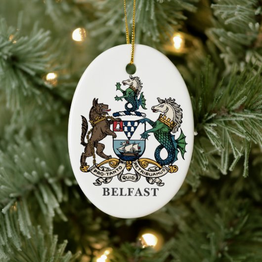 Wappen von Belfast Keramik Ornament (Baum)