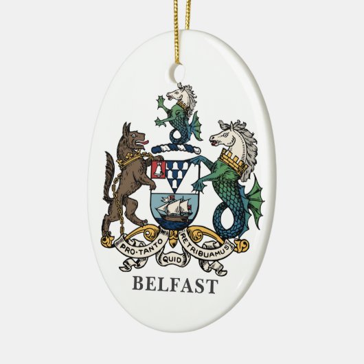 Wappen von Belfast Keramik Ornament (Links)
