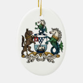 Wappen von Belfast Keramik Ornament (Hinten)
