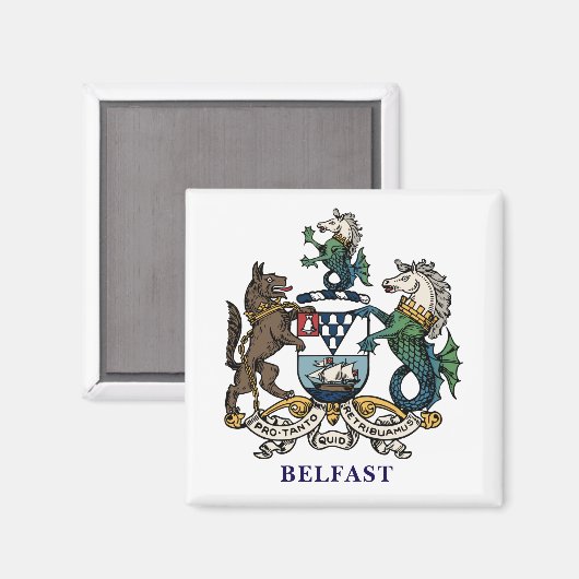 Wappen von Belfast Magnet (Vorderseite/Rückseite)