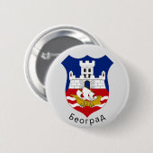 Wappen von Belgrad, Serbien Button (Vorne & Hinten)