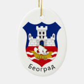 Wappen von Belgrad, Serbien Keramik Ornament (Hinten)