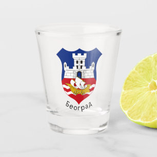 Wappen von Belgrad, Serbien Schnapsglas