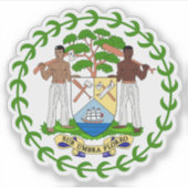 Wappen von Belize Aufkleber (Vorderseite)