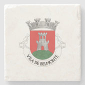 Wappen von Belmonte, Portugal Steinuntersetzer (Vorderseite)