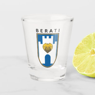 Wappen von Berat, Albanien Schnapsglas