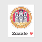 Wappen von Bergen, Norwegen Aufkleber (Blatt)