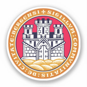 Wappen von Bergen, Norwegen Aufkleber